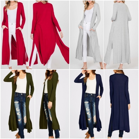 Last 1! NAVY DUSTER / CARDIGAN - Picture 4 of 6